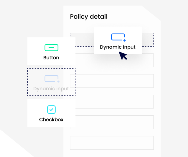 Drag-and-drop interface for configuring dynamic form inputs in insurance workflows – Neutrinos