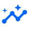Analytics icon with sparkle representing data insights and intelligent performance tracking- Neutrinos